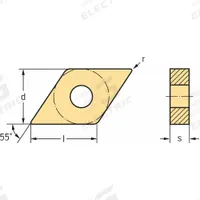WALTER Diamond Turning Insert: DNMA442-RK7 WKK10S, DNMA150608-RK7 WKK10S (MPN 6431765). Key specifications — attr257732: DNMA442-RK7 WKK10S; attr257733: DNMA150608-RK7 WKK10S.