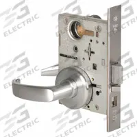 BEST Door Lockset: Office Lever Locksets, Chrome, ADA Compliant, Interchangeable Core (MPN 45H7T14H626RHRB). Key specifications — attr1024149: Not Ligature-Resistant; attr1011488: BEST; attr1024446: F13; attr1011524: No Message; attr1011506: 40H Rose; attr1011485: Yes; attr1059461: Satin Chromium-Plated : Stainless Steel.