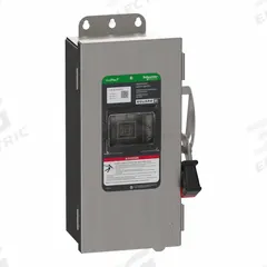 SCHNEIDER Safety Switch: Non-Fusible, 30 A, Three Phase, 600V AC/DC, Galvanized Steel, Indoor (MPN VHU361NAWKGL). Key specifications — attr867131: SCHNEIDER.