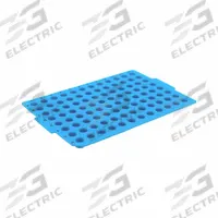 MTC BIO Sealing Mat: Round, 96 Wells, Blue, Silicone, 7 mm Well Opening Size, Not Vented, Pre-Slit (MPN SLT-RD-750-PTFE). Key specifications — attr1383125: MTC BIO; attr1383132: Pre-Slit; attr1383140: Round; attr1383126: Blue; attr1383129: Corrosion-Resistant.