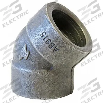 ANVIL Metal Pipe Elbow: 45° Elbow, Steel, 3 in x 3 in, Female Socket x Female Socket - Socket-Weld Extreme-Pressure Pipe Fittings