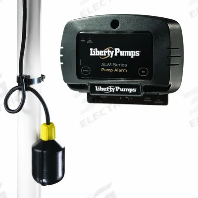 LIBERTY PUMPS Water Alarm: High Level, 120V AC/9V DC, Auto, 86 dB, Audio/Visual, 3 Alarm Inputs - Liquid-Level Alarms