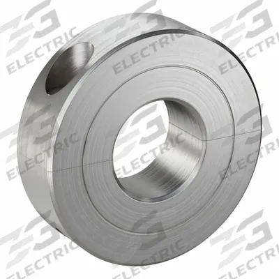 CLIMAX METAL PRODUCTS Shaft Collar: 2-Piece, Inch, Round, Clamp-On, 7/16 in Bore Dia - Stainless Steel Recessed-Screw Shaft Collars