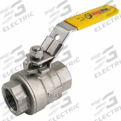 APPROVED VENDOR Manual Two-Way Ball Valve: 1/4 in, 316 Stainless Steel, Straight Valve Body, RPTFE (MPN 06Q021N06014). Key specifications — Brand: APPROVED VENDOR; Handle: Locking Lever.