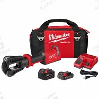 MILWAUKEE Guillotine Crimper Kit: 18 V, Die Head, 600 kcmil Max Copper, For Kearney/U Dies, Inline (MPN 2878-22). Key specifications — attr532196: Yes; attr557685: 8 AWG; attr557684: 8 AWG; attr557683: 600 kcmil; attr557682: 750 kcmil; attr532165: M18; attr532179: (2) Batteries; attr532210: M18.