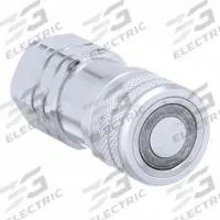 HANSEN Hydraulic Quick Connect Hose Coupling: 1/2 in, Steel, 55 lpm Max. Flow Rate, Push-to-Connect (MPN 12FFS50). Key specifications — Coupling Locking Type: Push-to-Connect; Body Material: Steel; Thread Size: 1/2"-14; Brand: HANSEN.