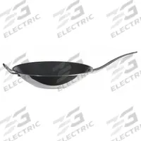 VULCANO Wok Pan: Non-Stick, 13 3/4 in Top Dia, Stainless Steel, Silver, Stainless Steel, Quan Tanium (MPN 8218-60/35). Key specifications — Brand: VULCANO; Handle Color: Silver; NSF Certified: No; Product Type: Wok Pan; Body Color: Silver; Handle Material: Stainless Steel; Body Material: Stainless Steel; Handle Type: Riveted.