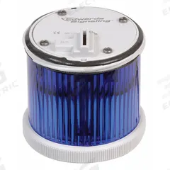 EDWARDS SIGNALING Stacklight Warning Light: Flashing/Steady, 24V AC/24V DC, Blue, 70 mm Overall Dia (MPN 270CLEDMB24AD). Key specifications — Brand: EDWARDS SIGNALING; Compatible with Series: 200 Class; Lens Color: Blue; Operating Voltage: 24V AC; Manufacturer Part Number: 270CLEDMB24AD.