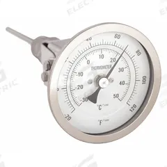 APPROVED VENDOR Dial Thermometer: -20°F to 120°F /-30°C to 50°C, 4 in Stem Lg, 3 in Dial Dia (MPN 1NGA4). Key specifications — Accuracy: ±1 % @ 41 to 200 °F, ±1.5 % Otherwise; Brand: APPROVED VENDOR.