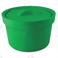 Ice Bucket with Lid: 2.5 L Capacity, Round, Polyurethane Foam, Green, 7 in Overall Ht (MPN M16807-2004). Key specifications — Color: Green; Material: Polyurethane Foam; Brand: MAGIC; Product Type: Ice Bucket with Lid; Shape: Round.