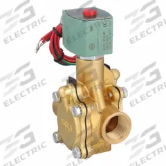 REDHAT Solenoid Valve: 3-Way, Normally Closed, 3/4 in Pipe Size, 110V AC/120V AC, Diaphragm Poppet (MPN 8316G074120/60,110/50DA). Key specifications — Pipe Size: 3/4 in; Voltage: 110V AC; Brand: REDHAT; Coil Enclosure: Watertight.