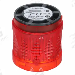 SCHNEIDER ELECTRIC Tower Light Module: Steady, 24V AC/24V DC, Red, 60 mm Overall Dia, XVU, XVUC24. Key specifications — Brand: SCHNEIDER; Compatible with Series: XVU; Lens Color: Red; Operating Voltage: 24V DC; Manufacturer Part Number: XVUC24.