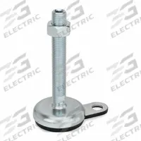 JW WINCO Male-End Leveling Mount: Swiveling Stud, 5/8"-11 Thread Size, 3.94 in, 2,473 lbf Capacity (MPN 32-100-5/8X11-100-A1-UK). Key specifications — Base Shape: Round; Load Capacity: 2,473 lbf; Thrust Pad Material: Buna-N; Includes: Rubber Pad.