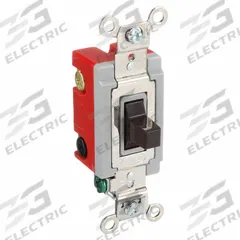 BRYANT Wall Switch: Toggle Switch, Single Pole/Double Throw, Momentary, Brown, 120/277V AC, 20 A (MPN 4921). Key specifications — Illuminated: No; Voltage Rating: 120/277V AC.