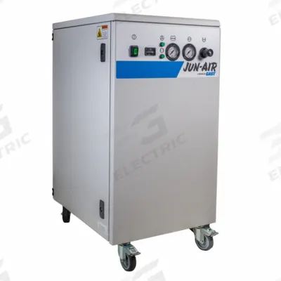 JUN-AIR Electric Air Compressor: Enclosed, Oil Free, 3/4 hp, 1.6 cfm - Enclosed Laboratory Electric Air Compressors