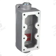 APPLETON ELECTRIC Mounting Body: 3 Gangs, Iron, 3/4 in Hub Size, Feed Through, 9 3/16 in Overall Ht (MPN EDSC247). Key specifications — Brand: APPLETON ELECTRIC; Hub Type: Feed Through.
