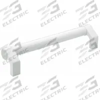 ELESA Pull Handle: Threaded Holes, Aluminum, White, M8 Screw Size, 1.3 in, 19.69 in Grip Lg (MPN RHW1-30.R500.9002). Key specifications — Brand: ELESA; Projection Type: Non-Recessed; Material: Aluminum; Finish: Glossy; Color: White; Folding Type: Fixed; Mounting Type: Threaded Holes; Screw Size: M8.