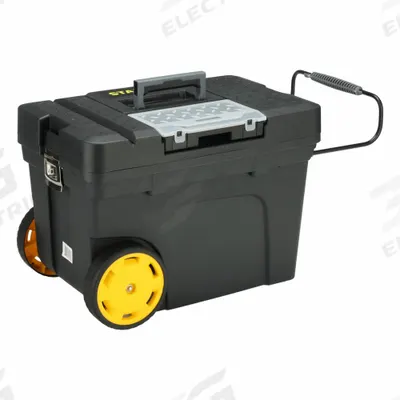 STANLEY Rolling Tool Box: 14 13/16 in W 24 3/16 in D 16 1/2 in H, Plastic, Black - Plastic Rolling Tool Boxes