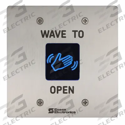 ESSEX Wave-to-Open Touch Plate: 4 1/2 in Ht, 1 1/4 in Dp, 4 1/2 in Wd, Gray - Wave-to-Open Exit Devices