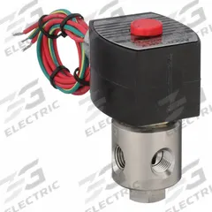 REDHAT Solenoid Valve: 3-Way, Normally Closed, 1/4 in Pipe Size, 24V DC, Explosion Proof/Watertight (MPN EF8320G202). Key specifications — Pipe Size: 1/4 in; Voltage: 24V DC; Brand: REDHAT; Coil Enclosure: Explosion Proof.