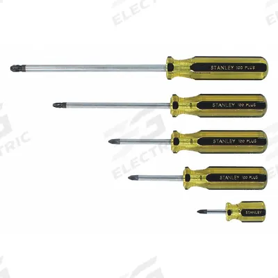 STANLEY Magnetized Tip Screwdriver Set: 1-10 Pieces, 5 Pieces, Phillips Tip - General Purpose Screwdriver Sets