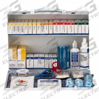 FIRST AID ONLY First Aid Kit and Housing: 467 Components, ANSI/ISEA Z308.1-2015, Type I/II, Class B (MPN 90603). Key specifications — ANSI Standard Met: ANSI/ISEA Z308.1-2015; Adhesive Bandages Included: No Adhesive Bandages; Oral and Inhalant Medicinals Included: No Oral/Inhalant Medicinals; Topical Medicinals Included: No Topical Medicinals; Wound Dressings Included: No Wound Dressings; Unitized: Bulk.