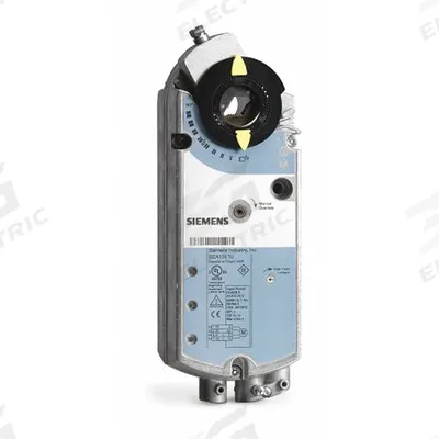 Siemens Actuator: Dampers, On/Off, Spring Return, 160 in-lb, 24V AC/DC, Hardwired - Fail-Safe Actuators with Spring Return