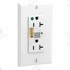 LEVITON Plugs and Receptacles: Hospital Grade, Duplex, 5-20R, White, 125V AC, 20 A, 2 Pole / 3 Wire (MPN 8380-W)