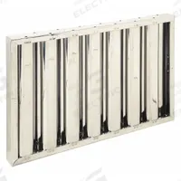 GRAINGER Grease Filter: 16 in x 25 in x 2 in, Stainless Steel, Baffle (MPN 2EJY6). Key specifications — Brand: GRAINGER; Media Material: Stainless Steel; Frame or Header Material: Stainless Steel; Air Filter Construction: Baffle; Air Filter Item: Grease Filter.