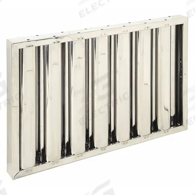 GRAINGER Grease Filter: 16 in x 25 in x 2 in, Stainless Steel - Grease Collection Baffle Air Filters