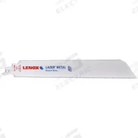 LENOX Reciprocating Saw Blade: 18 Teeth per Inch, 9 in Blade Lg, 1 in Blade Wd, 0.04 in Cut Wd, 5 PK (MPN 201809118R). Key specifications — attr1109198: 18; attr1109200: Rigid for Straight Cuts; attr1109201: Straight; attr1109209: LENOX.