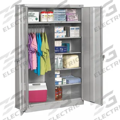 TENNSCO Storage Cabinet: 48 in x 24 in x 78 in, 5 Shelves, Swing Handle & Keyed - Commercial Combination Cabinets