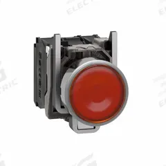 SCHNEIDER Illuminated Push Button: Illuminated, Flush Profile, Metallic, 22 mm, 1NO/1NC (MPN XB4BW35G5). Key specifications — Brand: SCHNEIDER; Action: Momentary; Series: XB4; Push Button Material Type: Metallic.