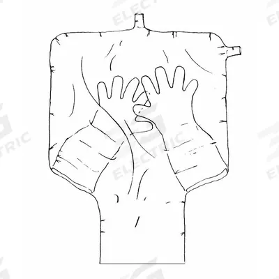 GLAS-COL Glove Bag: 17 in Overall Lg, 17 in Overall Wd, 11 in Overall Ht, Polyethylene - Glove Bags