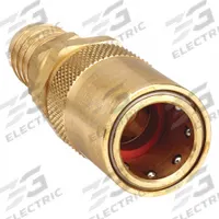PARKER Hydraulic Quick Connect Hose Coupling: 3/8 in Coupling Size, Brass, 22.71 lpm Max. Flow Rate (MPN PC308). Key specifications — Body Material: Brass; Brand: PARKER.