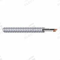 SOUTHWIRE Metal Clad Cable: 14 AWG, 2 Conductors, Copper, 100 ft, Aluminum, Std, THHN (MPN 55527202-100). Key specifications — Brand: SOUTHWIRE.