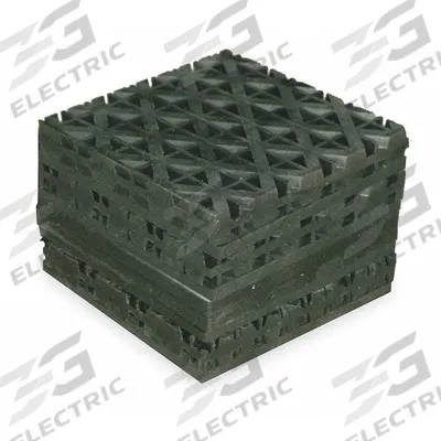 AIRLOC Vibration Isolator Pad: Neoprene, Smooth Pad Top, 8 in Lg, 8 in Wd, 11/16 in Ht - Vibration-Isolating Pads & Sheets