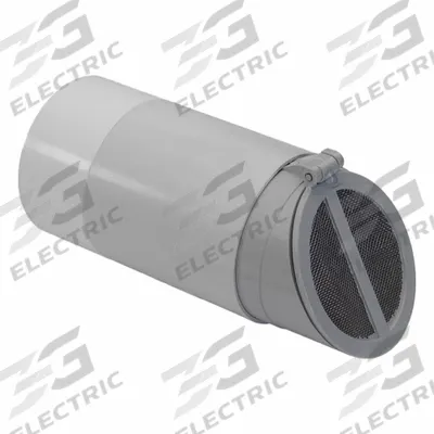 BUSHMAN Flap Valve: Grey, 4 3/4 in Overall Ht, 4 in Overall Wd, Plastic, 3 in Inlet Dia - Rain Barrel Accessories