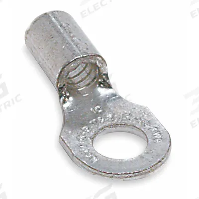 STA-KON Ring Terminal: Bare, #6 Stud Size, 22 AWG to 16 AWG Wire Sizes - Non-Insulated Ring Terminals