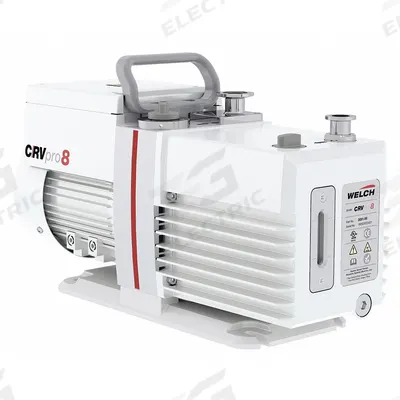 WELCH Vacuum Pump: 0.5 hp, 1 Phase, 115V AC, 5.6 cfm Free Air Displacement - Lubricated Rotary Vane Vacuum Pumps