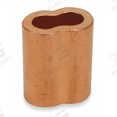 Dayton Wire Rope Oval Sleeve: Oval Sleeve, Swage, 7/32 in Compatible Rope Dia - Oval Sleeves
