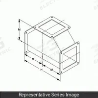 Wireway Tee: 6 in Wd, 6 in Ht, Stainless Steel, 12 in (MPN 1487DTSS). Key specifications — Brand: HAMMOND MANUFACTURING; Finish: Smooth Brushed; Material: Stainless Steel; Overall Length: 12 in.