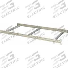 HALLOWELL Bulk Rack Shelf: 60 in x 24 in x 3 1/8 in, 14 ga Beams, 3,500 lb Load Capacity (MPN HBRL6024PL). Key specifications — Frame Finish: Powder Coated; Frame Material: Steel; Color: Light Gray; Includes: (2) Beams; Brand: HALLOWELL.