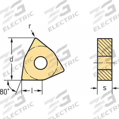 WALTER Turning Insert: WNMG433-MK5 WKK20S - Trigon (W) Indexable Turning Inserts