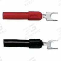 POMONA Spade Lug: 1 3/4 in Lg, 15 A Max Current Measurement, 5,000 V Max Volt Measurement, Spade Lug (MPN 3777A-02). Key specifications — Manufacturer Part Number: 3777A-02; Body Material: Brass; Brand: POMONA; Color: Red.