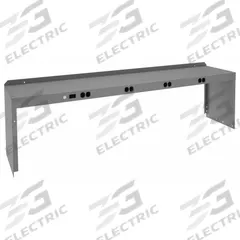 TENNSCO Electrical Shelf Riser: 72 in Overall Wd, 15 in Overall Dp, Gray, Carbon Steel, Steel, 18 in (MPN RE-18-1572). Key specifications — Includes Mounting Hardware: Yes; Color: Gray.