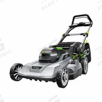 EGO Walk-Behind Lawn Mower: Push, 21 in Cutting Wd, Bag/Mulch/Side Discharge Location, POWER+, 56 V (MPN LM2110). Key specifications — Run Time: 55 min; Cutting Height Adjustment: Single-Point; Battery Platform: POWER+; Deck Material: Polycarbonate; Brand: EGO; Speed Settings: Variable; Filter - Kit Contents: Tool Only; Power Source: Battery-Powered.