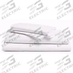 R & R TEXTILE Flat Sheet: White, 104 in Overall Lg, 66 in Overall Wd, Queen Compatible Size, T128 (MPN INT-107422). Key specifications — Product Type: Flat Sheet; Color: White; Brand: R & R TEXTILE; Fabric Material: 70% Polyester; Thread Count: T128; Compatible Size: Queen.