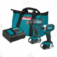 MAKITA Combo Kit w/Bl1815N,18V Compact,2 Pieces: 2 Tools, Drill/Driver/Impact Driver, 18 V DC Volt (MPN CT225SYX). Key specifications — attr1176460: Impact Driver.