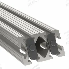 45° Support: 45° Support, 10 Series, 6 in x 2 in x 1 in, For 17/64 in Slot Wd, 4 Holes, Gray (MPN 2566). Key specifications — Material: Aluminum; Mounting Type: Slide-In; Brand: 80/20; Finish: Anodized.